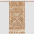 Handwoven Runner Rug with Subtle Pattern and Framed Details | 2.5 x 8 ft