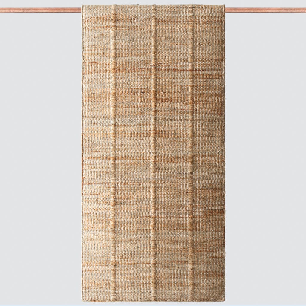 Minimal Handwoven Rug with Subtle Vertical Texture | Multiple Sizes
