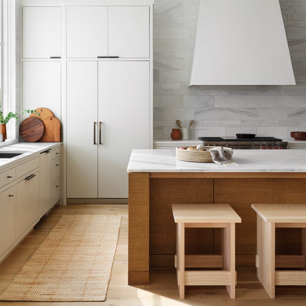 Minimal Handwoven Rug with Subtle Vertical Texture | Multiple Sizes