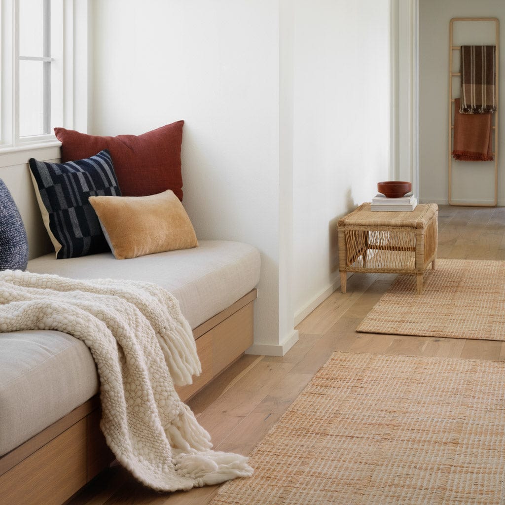 Minimal Handwoven Rug with Subtle Vertical Texture | Multiple Sizes