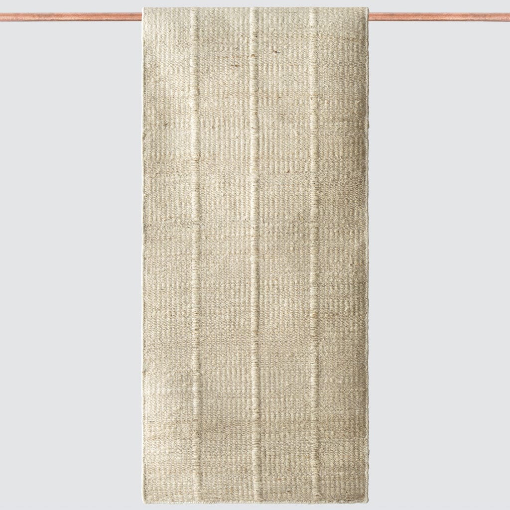 Minimal Handwoven Rug with Subtle Vertical Texture | Multiple Sizes