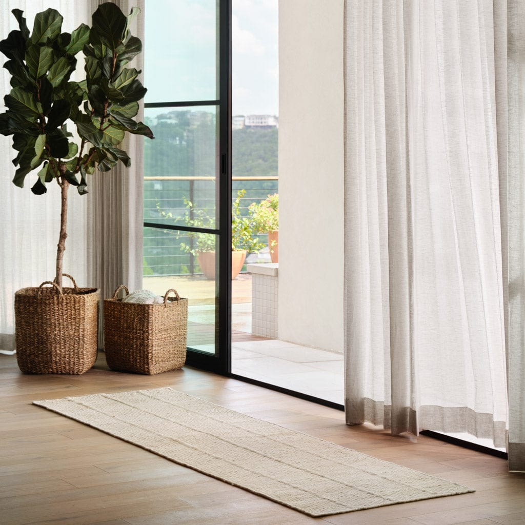 Minimal Handwoven Rug with Subtle Vertical Texture | Multiple Sizes