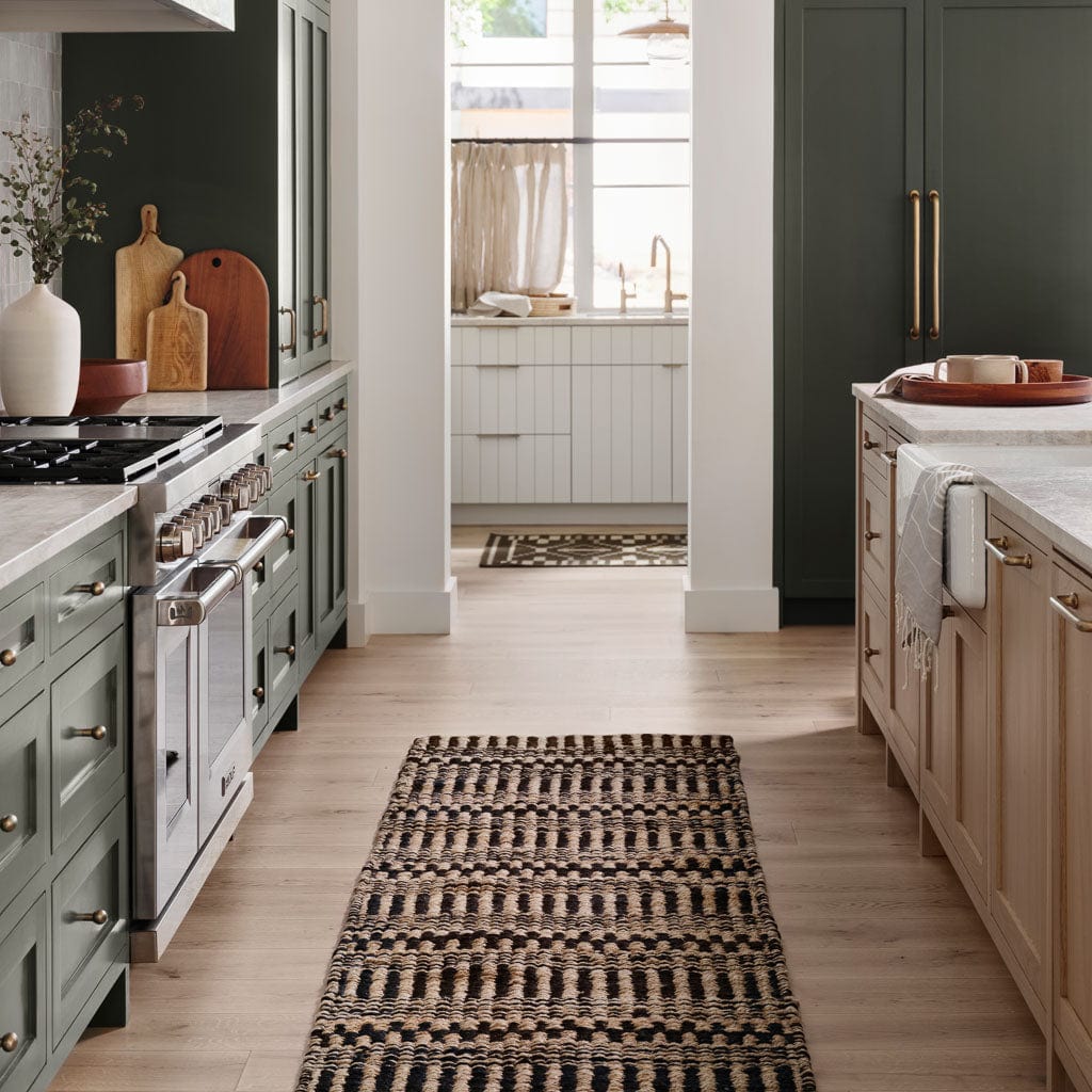 Handwoven Runner Rug with Bold Horizontal Stripes | 2.5 x 8 ft