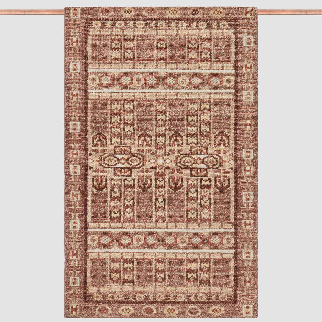 Handwoven Rug with Vintage-Inspired Geometric Pattern | Multiple Sizes Available