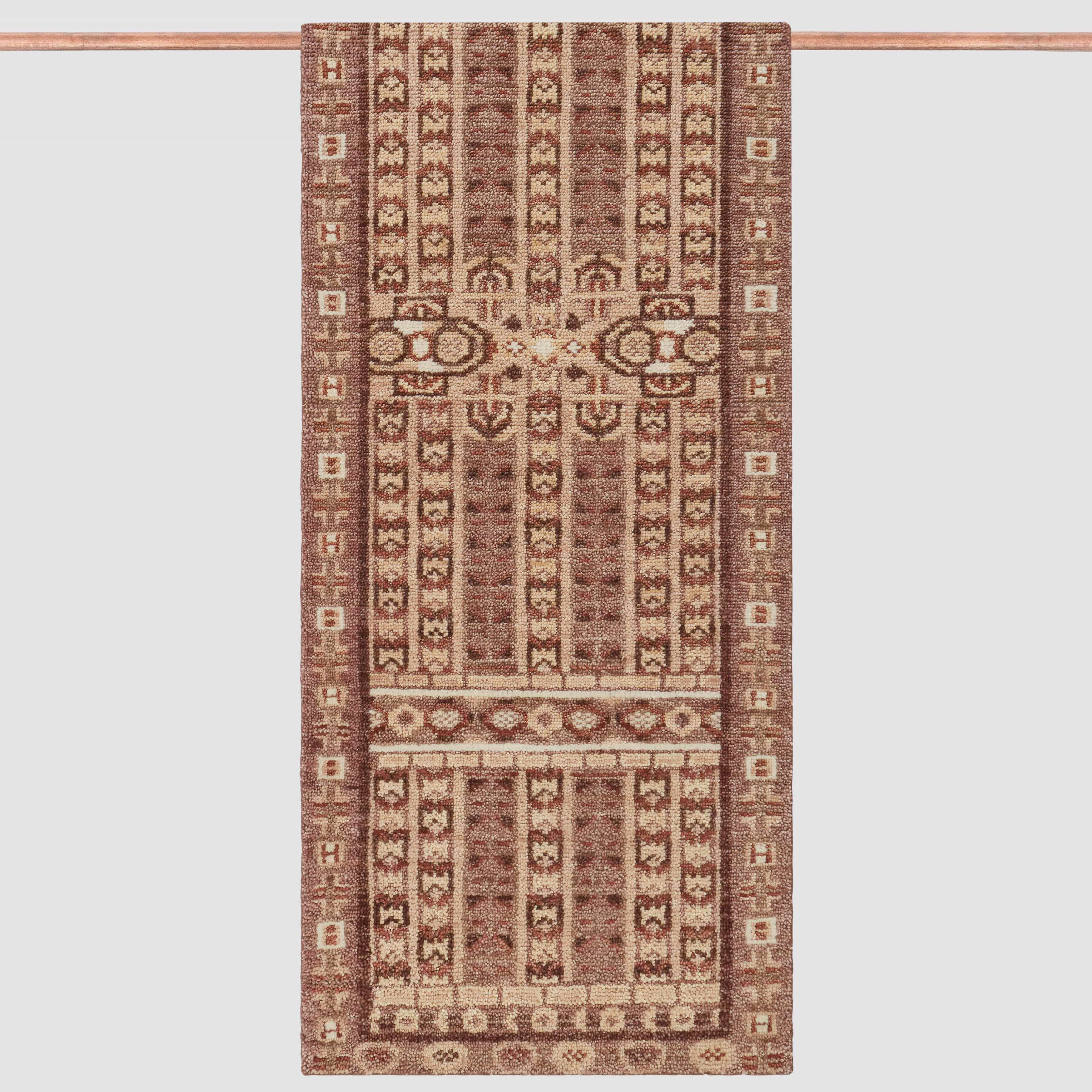 Handwoven Rug with Vintage-Inspired Geometric Pattern | Multiple Sizes Available